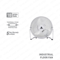 Hanabishi by Winland 10 Inches Aesthetic Floor Fan / Electric Fan - White HIFF-10WHT
