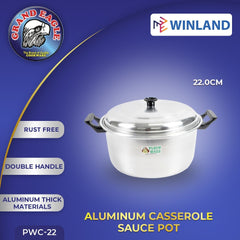 Grand Eagle by Winland Pinoyware Aluminum Casserole Sauce Pot Heavy Duty Double Handle with Cover