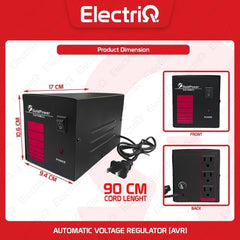 Winland l MPLUS 4 Outlets Automatic Voltage Regulator 500W AVR with Surge Protector 1000VA/500W