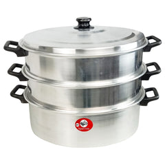 Sparrow by Winland 3 Layer 41cm Stainless Big Siomai Siopao Dimsum Puto Steamer Set w/ Free Tongs