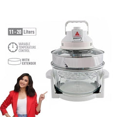 Hanabishi by Winland 7 in 1 Turbo Broiler with Stainless Steel Extender Ring HTB130 HTB130