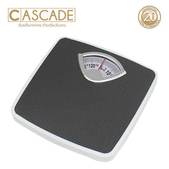 CASCADE Mechanical Weighing Scale Bathroom Scale in Gray Platform made of Laminated Film BS-08A