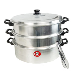 Sparrow by Winland 3 Layer Stainless Big Siomai Siopao Dimsum Puto Steamer Set w/ Free Tongs