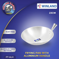 Grand Eagle by Winland Cookware Thick Aluminum Kawali Frying Pan with Aluminum Handle