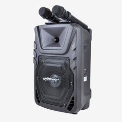 Konzert by Winland 8"200W Portable Rechargeable Speaker w/ USB/SD, FM Radio,BT & 2 Wireless Mic PA-8