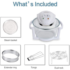 Hanabishi by Winland 7 in 1 Turbo Broiler with Stainless Steel Extender Ring HTB130 HTB130