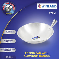 Grand Eagle by Winland Cookware Thick Aluminum Kawali Frying Pan with Aluminum Handle