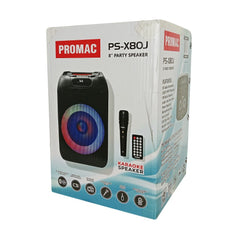 Promac by Winland 8inches Portable Party Speaker BT, USB, TF, FM, Radio, AUX Input PS-X80J