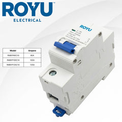 Royu by Winland Miniature Circuit Breaker (MCB) 10kA, 1-Pole, 400V AC, 1.5-Module DIN Rail Mount