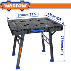 Wadfow Multi-Sided Folding Versatile Worktable (WHT)