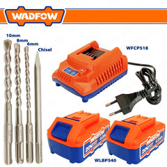 Wadfow P20S/20V Brushless Motor Lithium-Ion Cordless Rotary Hammer 2.0J WLM15225 (WCT)