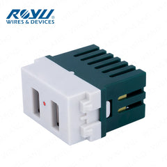 Royu Duplex Universal Outlet with 2 USB Ports RWO12