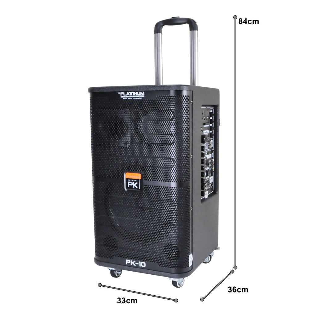 Platinum Original Portable Built-In Karaoke Trolley Speaker with Thousands songs PK-10 •OSOS•