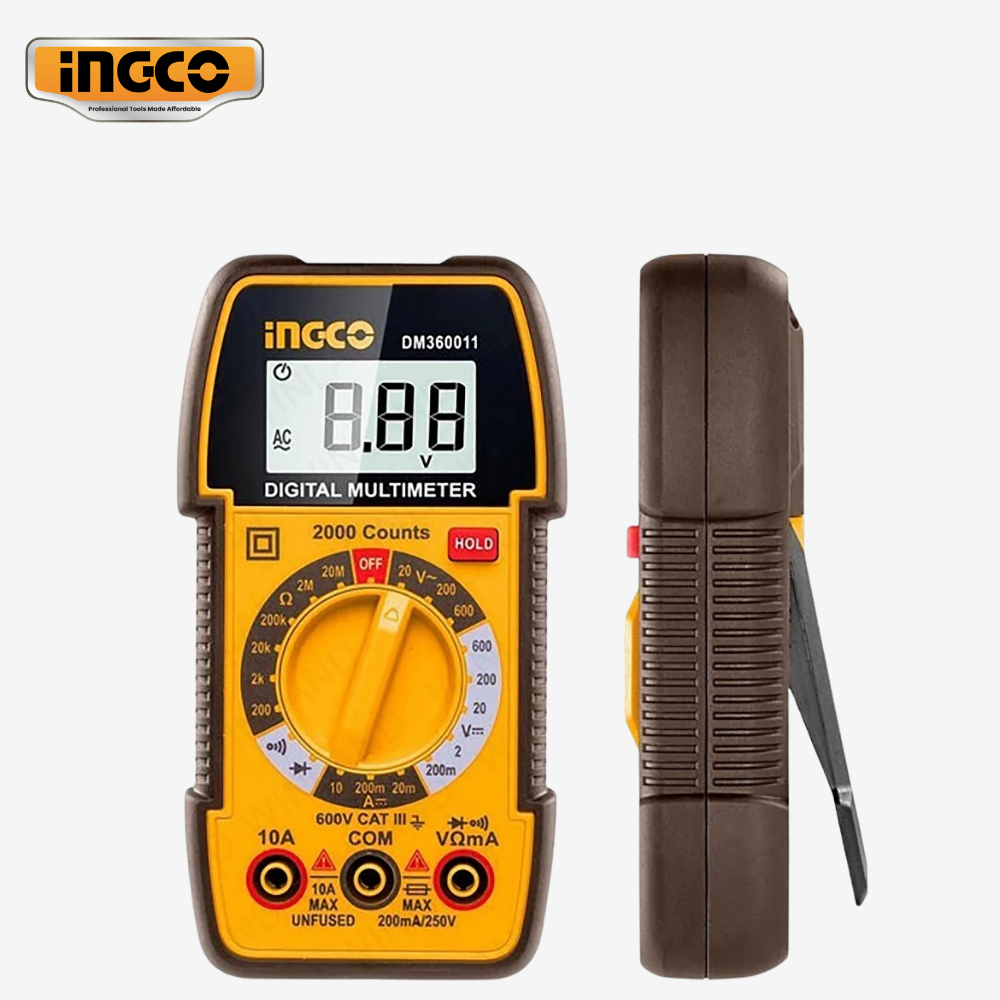 Ingco Digital Multimeter True RMS 2000 Counts with AC / DC Measurement DM360011 ING-PT