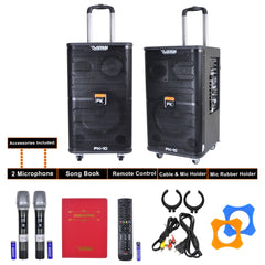 Platinum Original Portable Built-In Karaoke Trolley Speaker with Thousands songs PK-10 •OSOS•