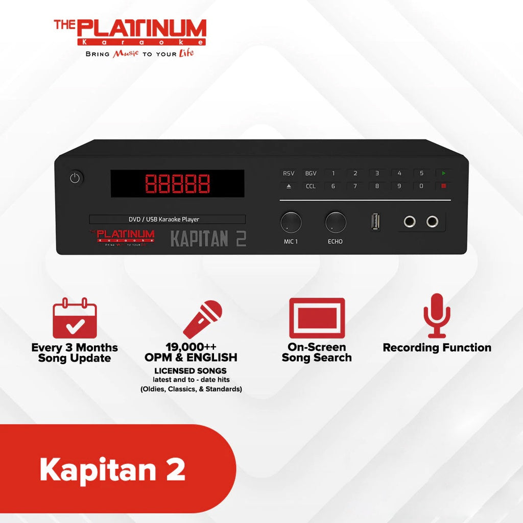 Platinum T-40 KAPITAN T40S Kapitan 2 Black V. 1.5 (w/ Songlist T-Series Songbook P-50 and CD Vol. 82