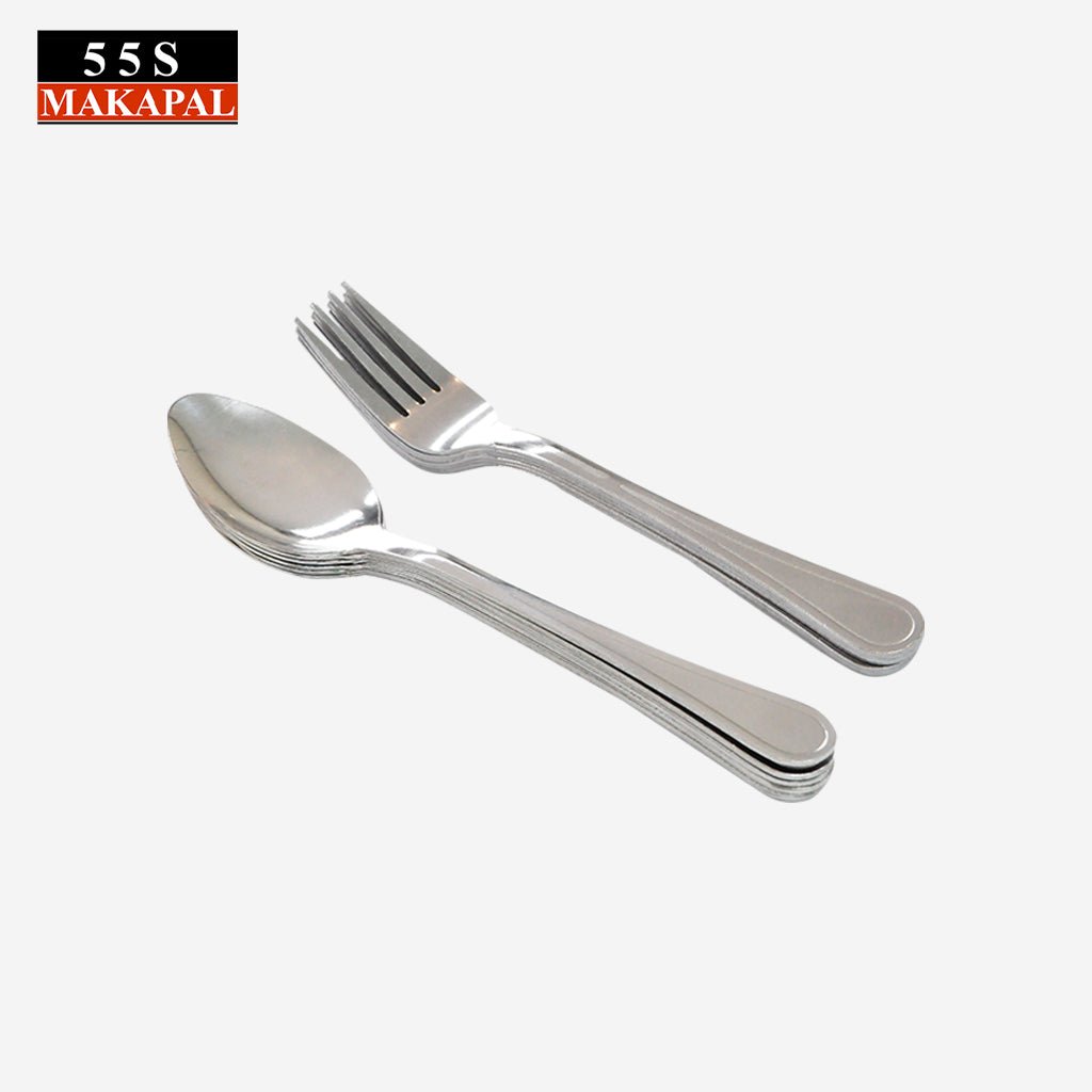 555 12 Piece Stainless Steel Spoon / Fork 2236 - Winland Depot