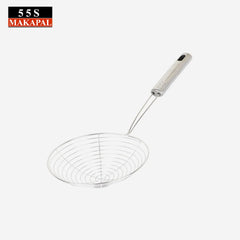 555 12.5 inch B14cm Stainless Steel Fry Strainer / Skimmer 198 - Winland Depot