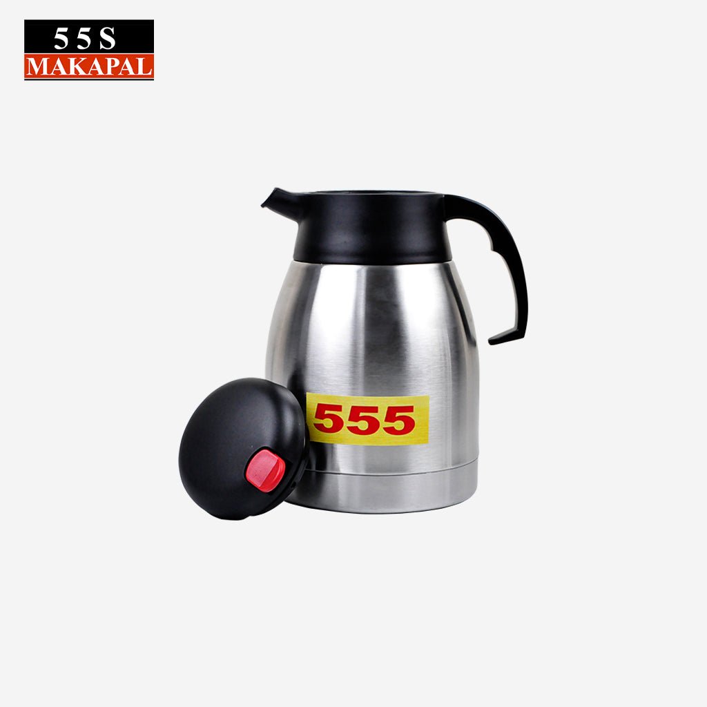 555 1.2L Stainless Steel Thermos Jug w/ Push Button Pouring System 8564 - Winland Depot