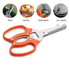 555 5 in 1 Multi Purpose Household Stainless Steel Plastic Handle Kitchen Scissors 185mm - Winland Depot