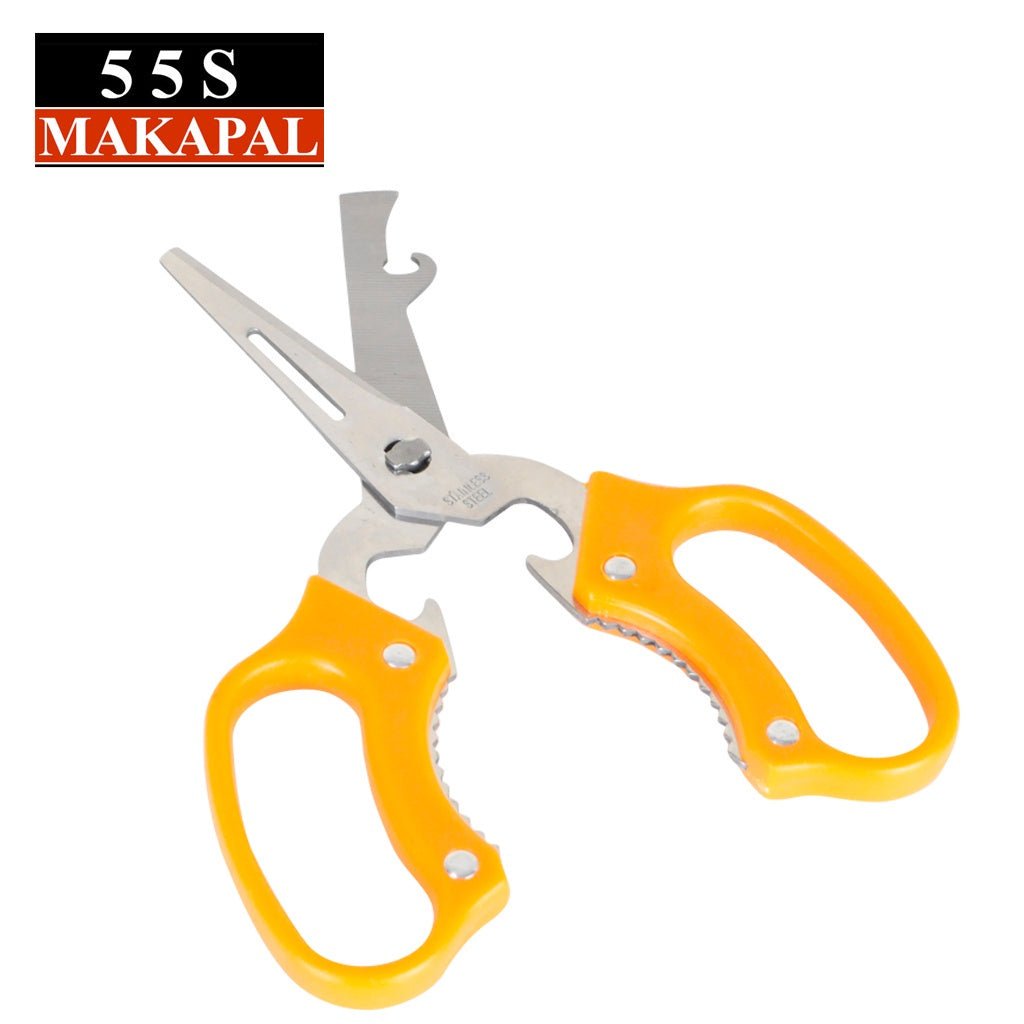 555 5 in 1 Multi Purpose Household Stainless Steel Plastic Handle Kitchen Scissors 185mm - Winland Depot