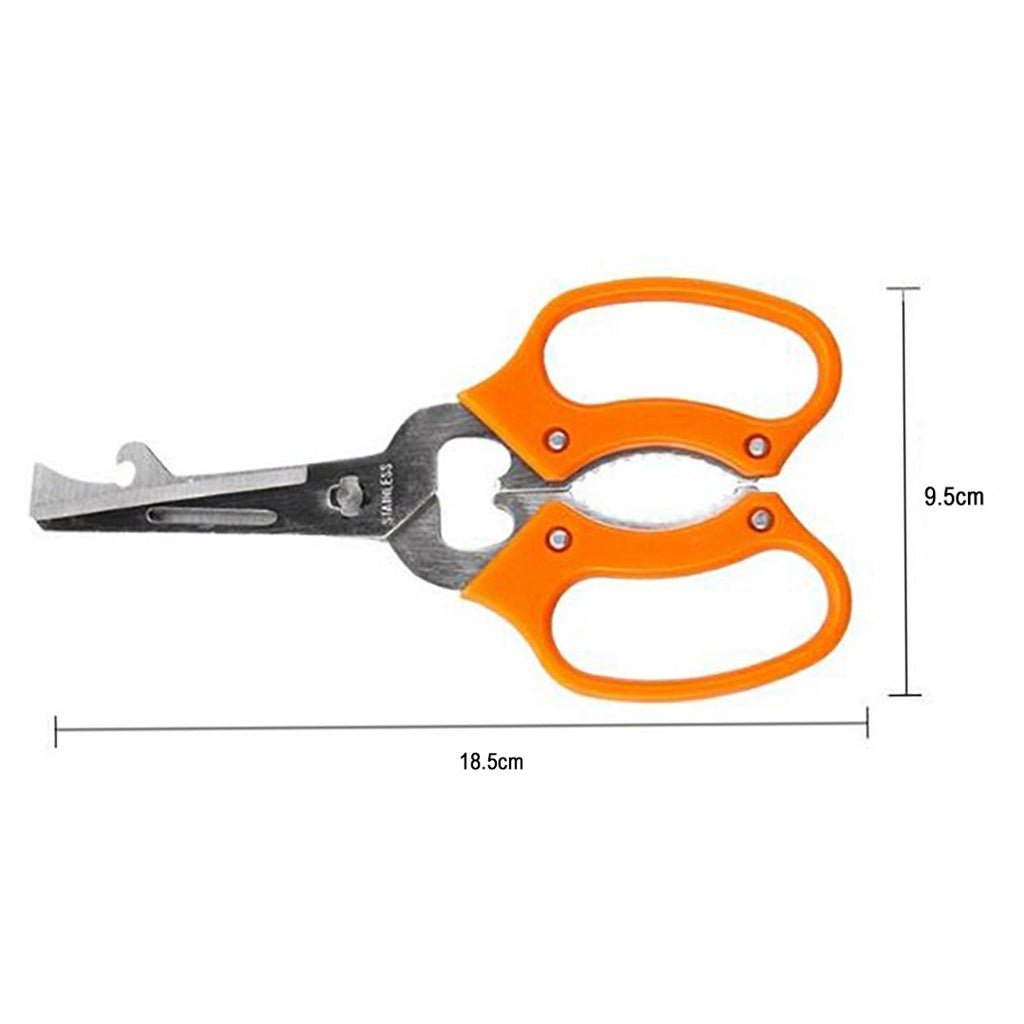 555 5 in 1 Multi Purpose Household Stainless Steel Plastic Handle Kitchen Scissors 185mm - Winland Depot