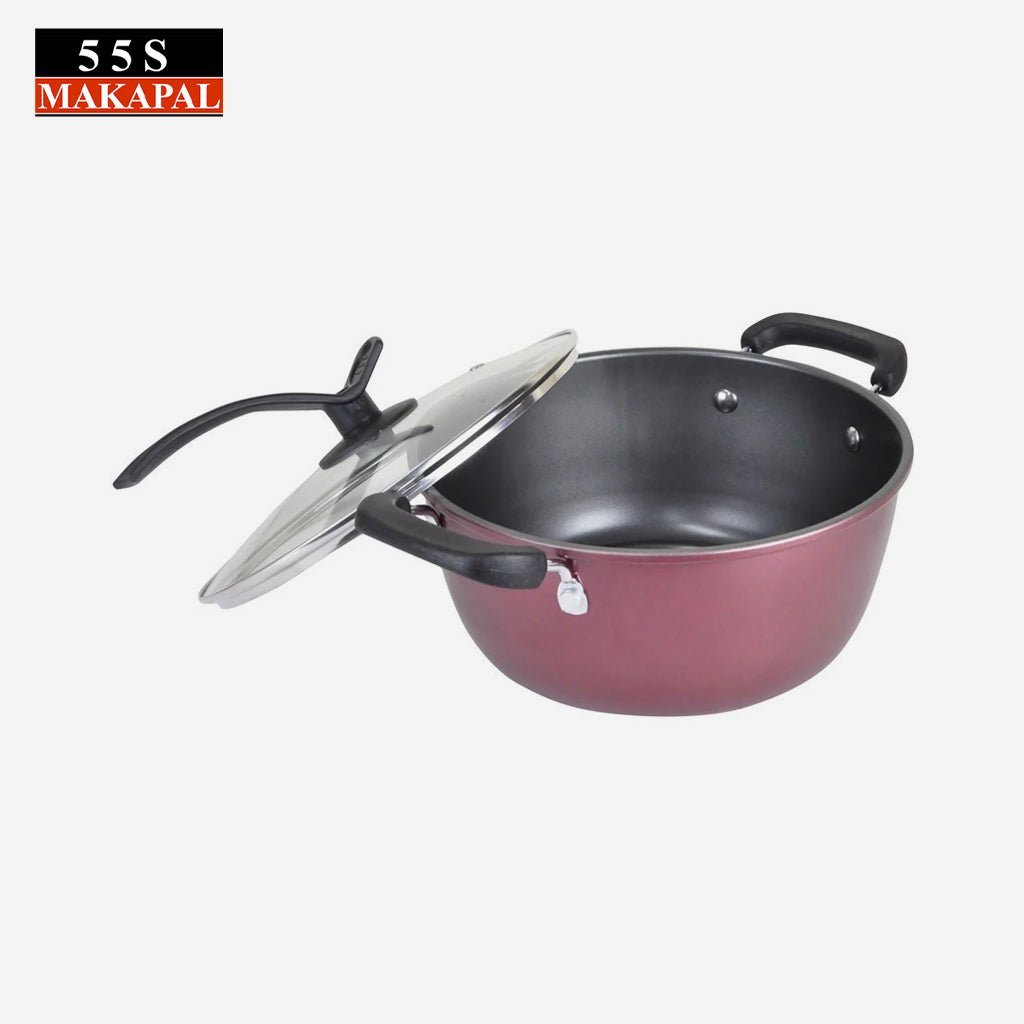 555 Induction Stainless Steel Non Stick Soup Pot with Lid 24cm 4049 - Winland Depot