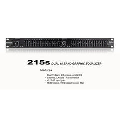 Kevler Professional 215s Dual 15 Band Graphic Equalizer •OSOS•