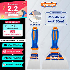 Wadfow Putty Trowel Stainless 2.5in (63mm) - 6in (150mm) With Flexible Blade (WHT)