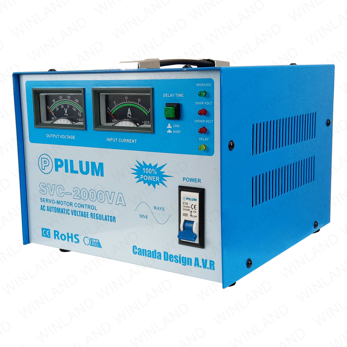 PILUM by Winland Servo Motor AC AVR 100% Efficiency 2000W Automatic Voltage Regulator PLSVC-2000VA