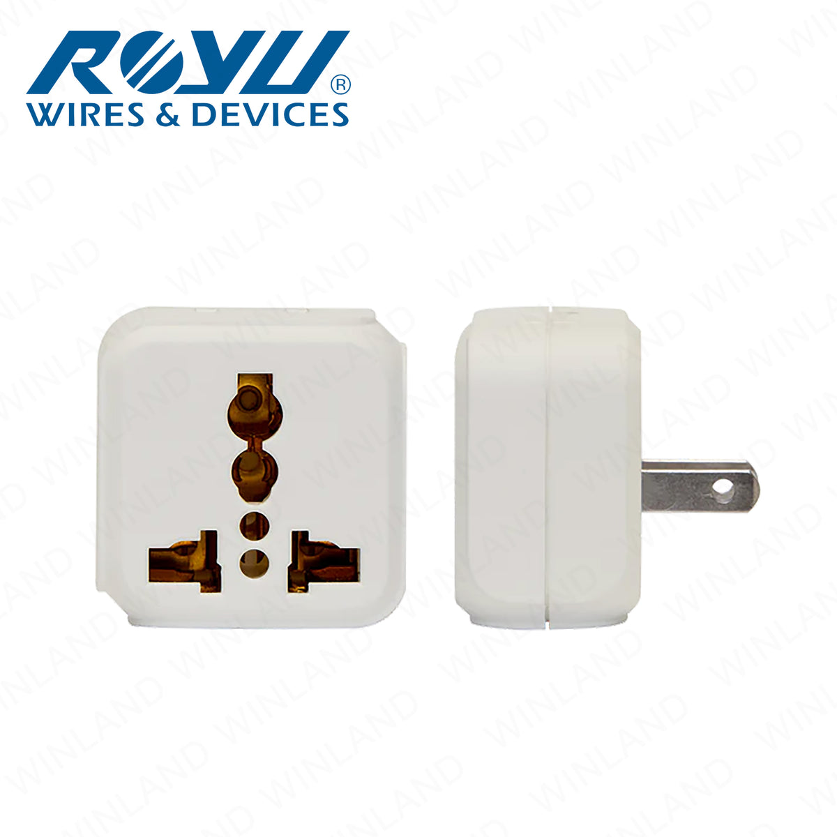 Royu by Winland International Outlet + Flat Pin Outlet Adapter (250V / 10A) REDPL206