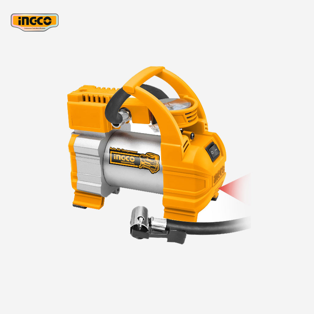 Ingco Ingco Auto Air Compressor Pump Car Tire Inflator DC 12V AAC1408 ...