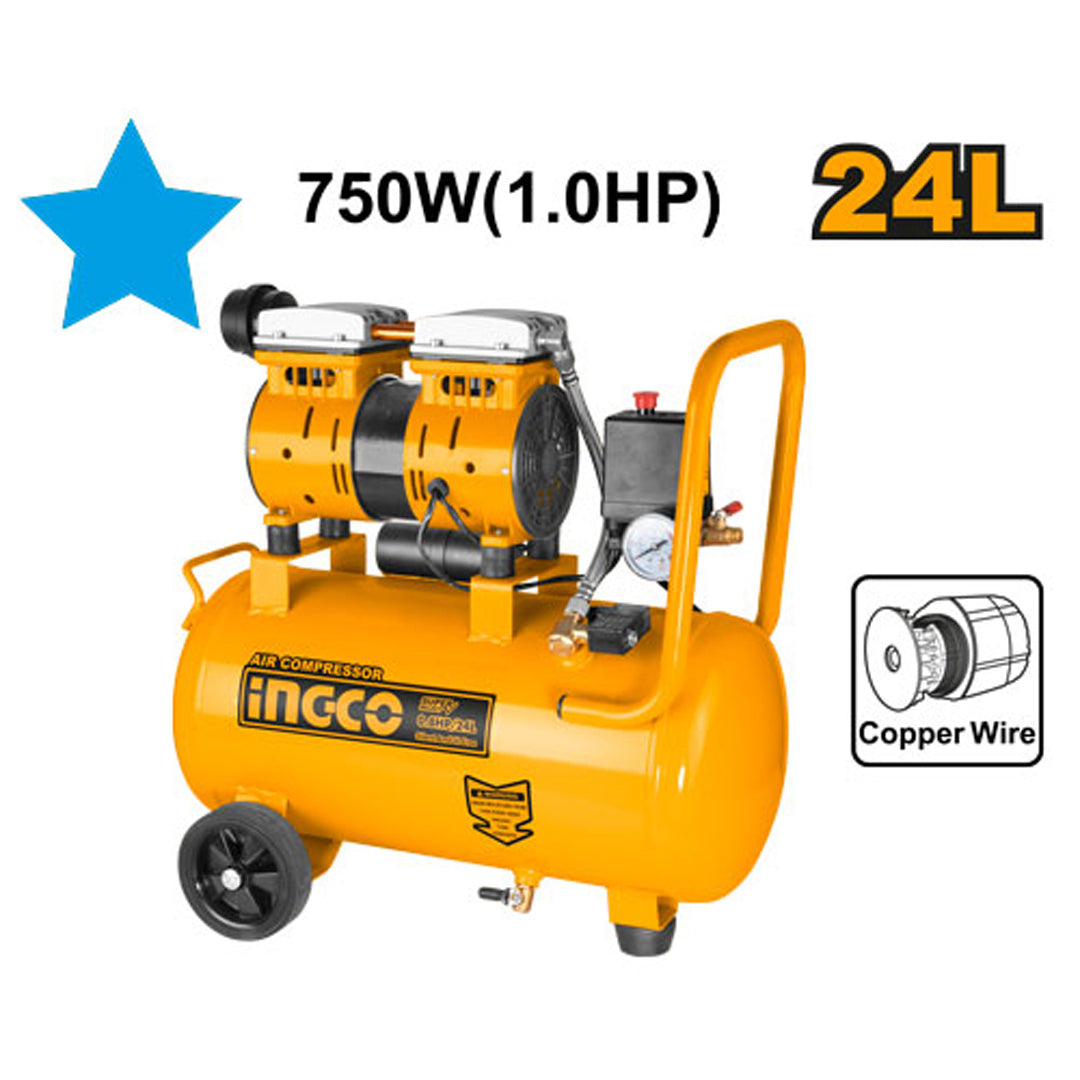 Ingco by Winland 1.0HP / 24L Oil-Free Air Compressor ACS17524