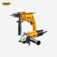 Ingco Angle Grinder and Impact Drill AG70012-1+ID68016P