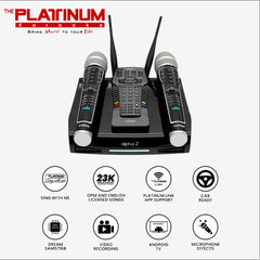 Platinum Karaoke Alpha 2 | 4K Wireless Microphone Karaoke Player & Android TV Karaoke System with Free 6-Month Song Update