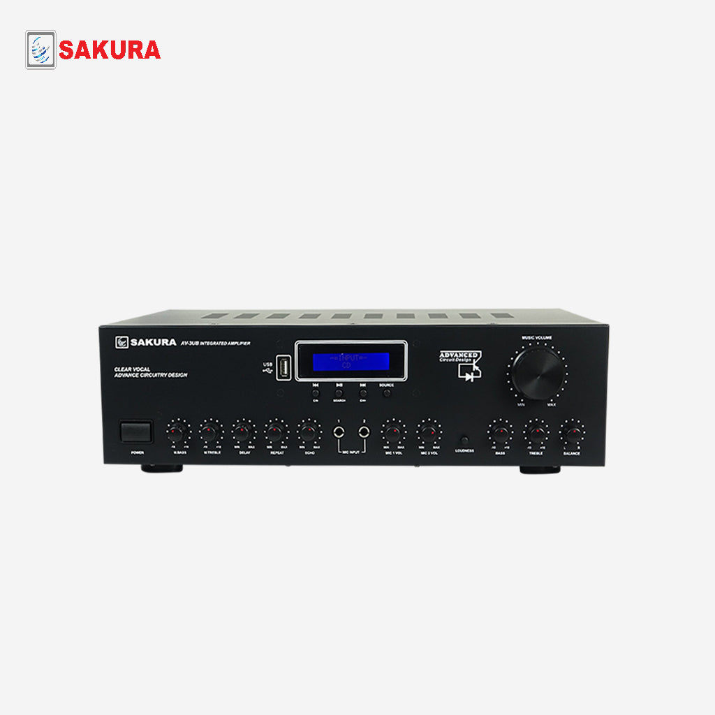 Sakura Videoke Amplifier 2 Mic Input w/ BT/USB & SD Port 400W AV-3UB