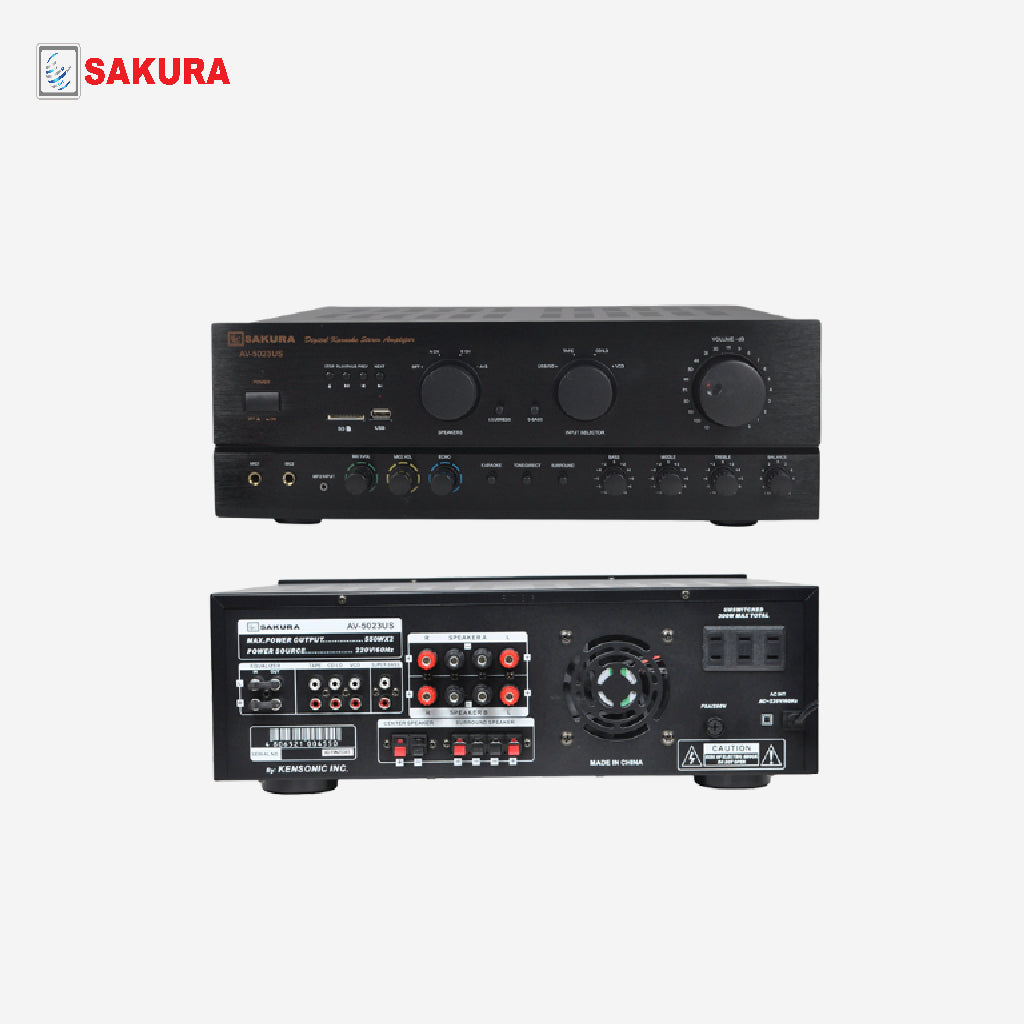 Sakura Karaoke MP3 Amplifier 5.1Channel 550 x 2 AV-5023US