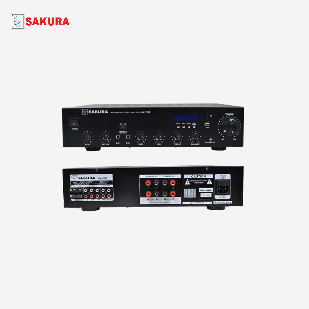 Sakura Original Professional Videoke Amplifier 850W x 2 / USB SD BT FM / AV-7UB *WINLAND*