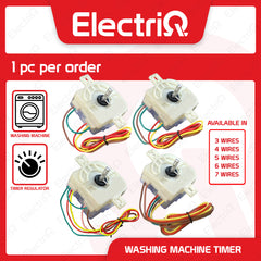 Electriq Washing Machine Timer Spare Parts - Flat and Slant Mounting 3/4/ 5/ 6/7 Wire (Universal)