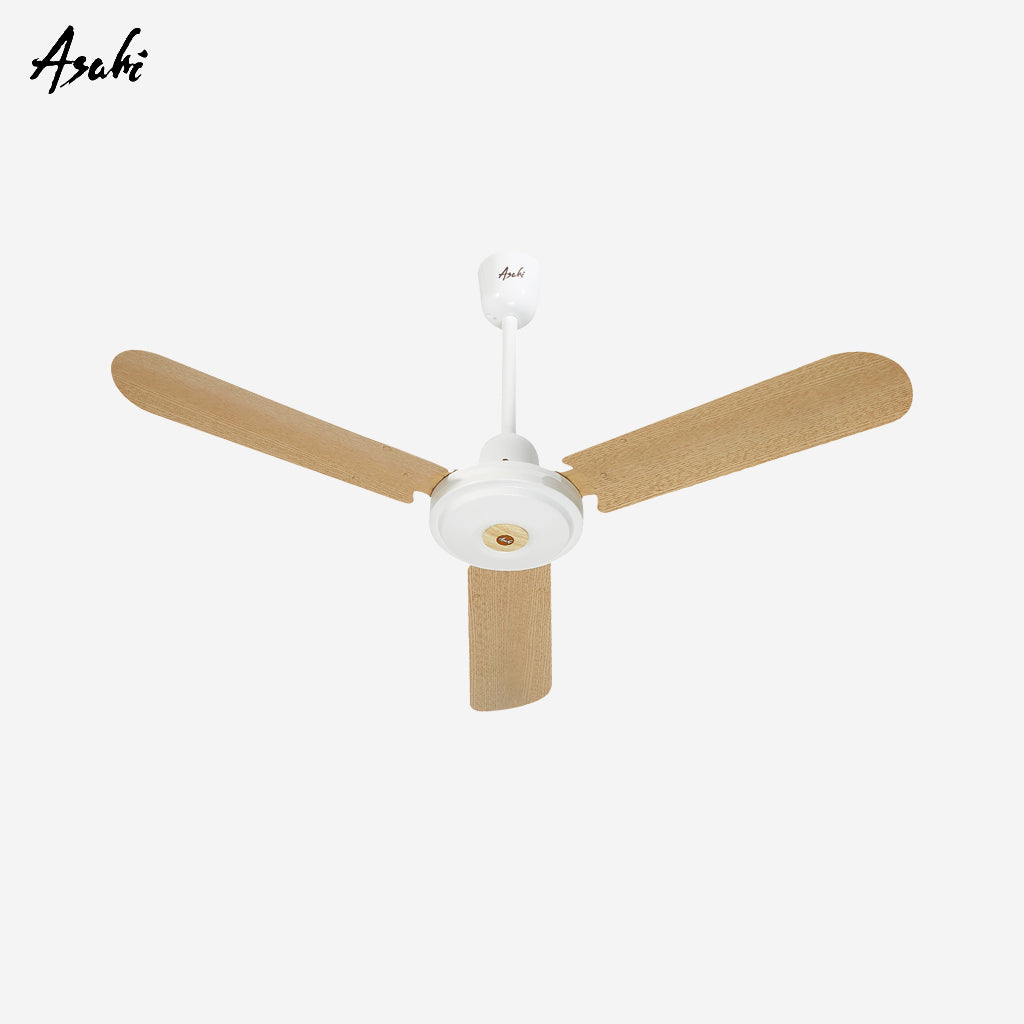 Asahi 42-Inch Ceiling Fan Wooden Design 3-Leaf Metal Propeller Type Fan Blade (60W) C-42W