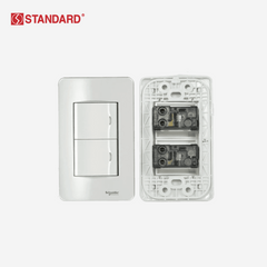 [1504]SCHNEIDER ELECTRIC Concept 2 Gang 16A 1 Way Switch Standard Size Screw Type CA-CCS3032