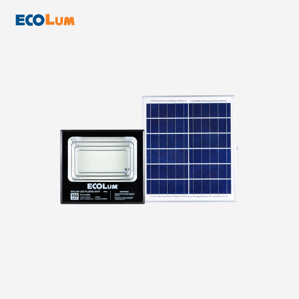 Ecolum by Winland Solar LED Floodlight 100W / 1100 Lumens Daylight CFL51100DL