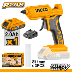 Ingco P20S 20V Lithium-Ion Cordless Glue Gun 20V CGGLI20018