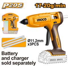 Ingco P20S 20V Lithium-Ion Cordless Glue Gun 20V CGGLI20018