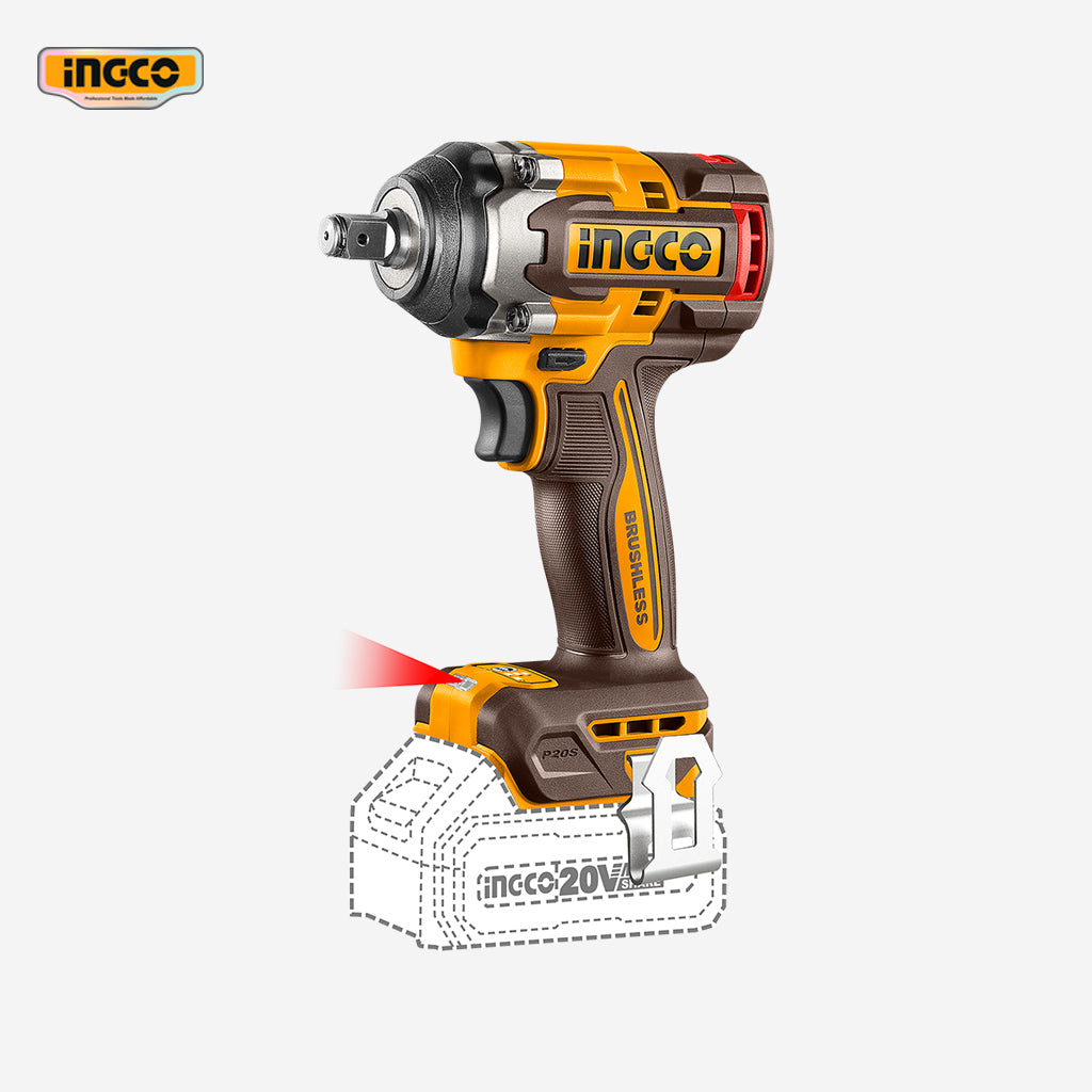 Ingco Ingco P20S/20V Brushless Motor Lithium-Ion Cordless Impact Wrench ING-CT