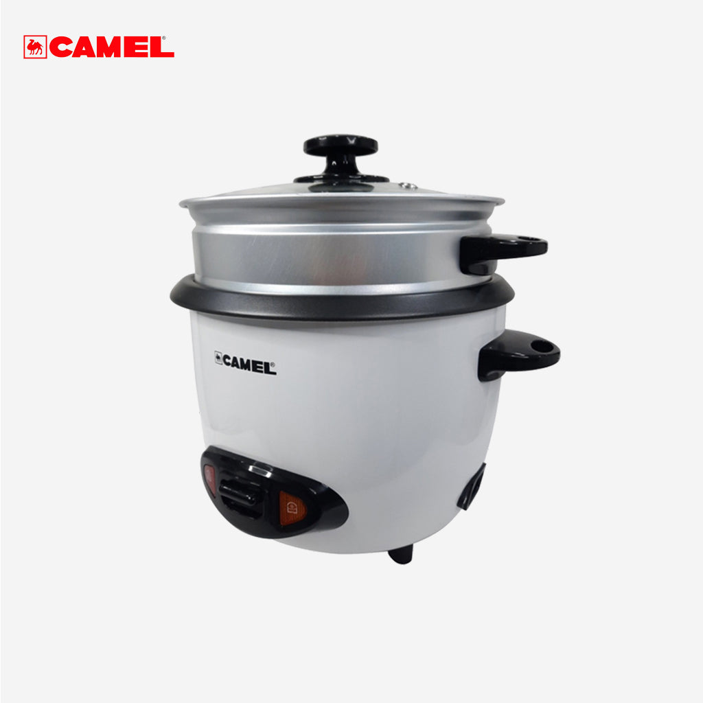 Camel Rice Cooker with Steamer 5 cup /1.0L White Color CRC-1002S