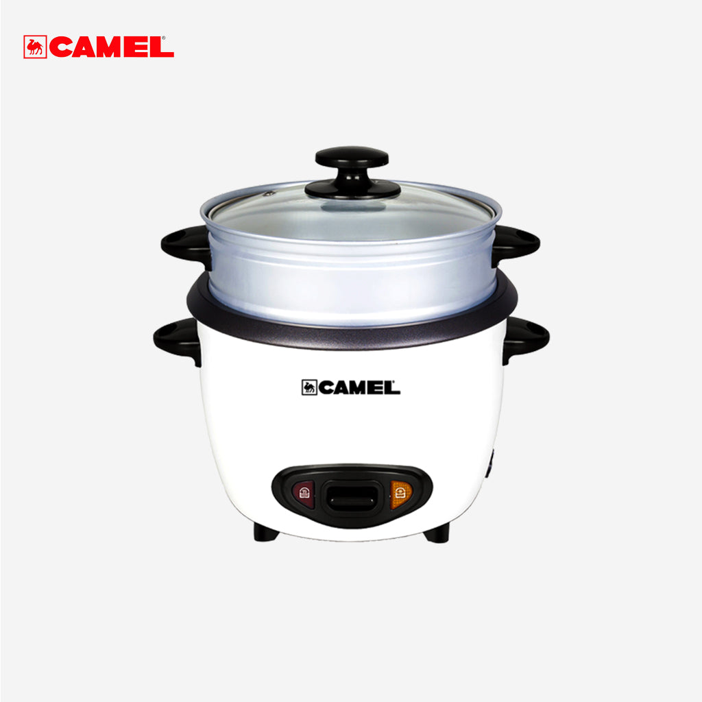 Camel Rice Cooker with Steamer 10 cup /1.0L White Color CRC-1803S