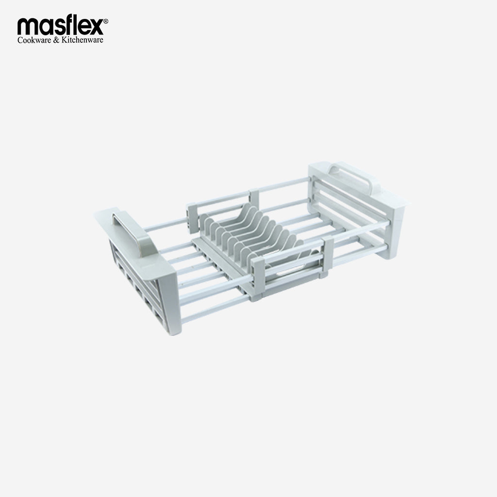 Masflex by Winland Expandable Over Sink Dish Drainer Organizer Rack Elegant Modern Design DA-6202