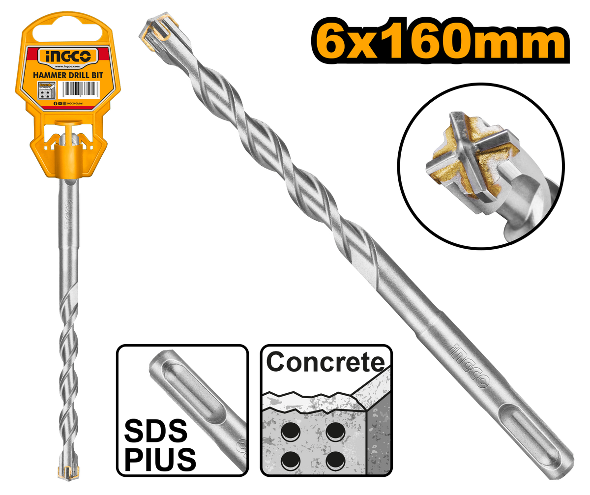 DOUBLE Flute SDS Plus Hammer Drill for Rotary Hammer SOLD PER PIECE ING-HT