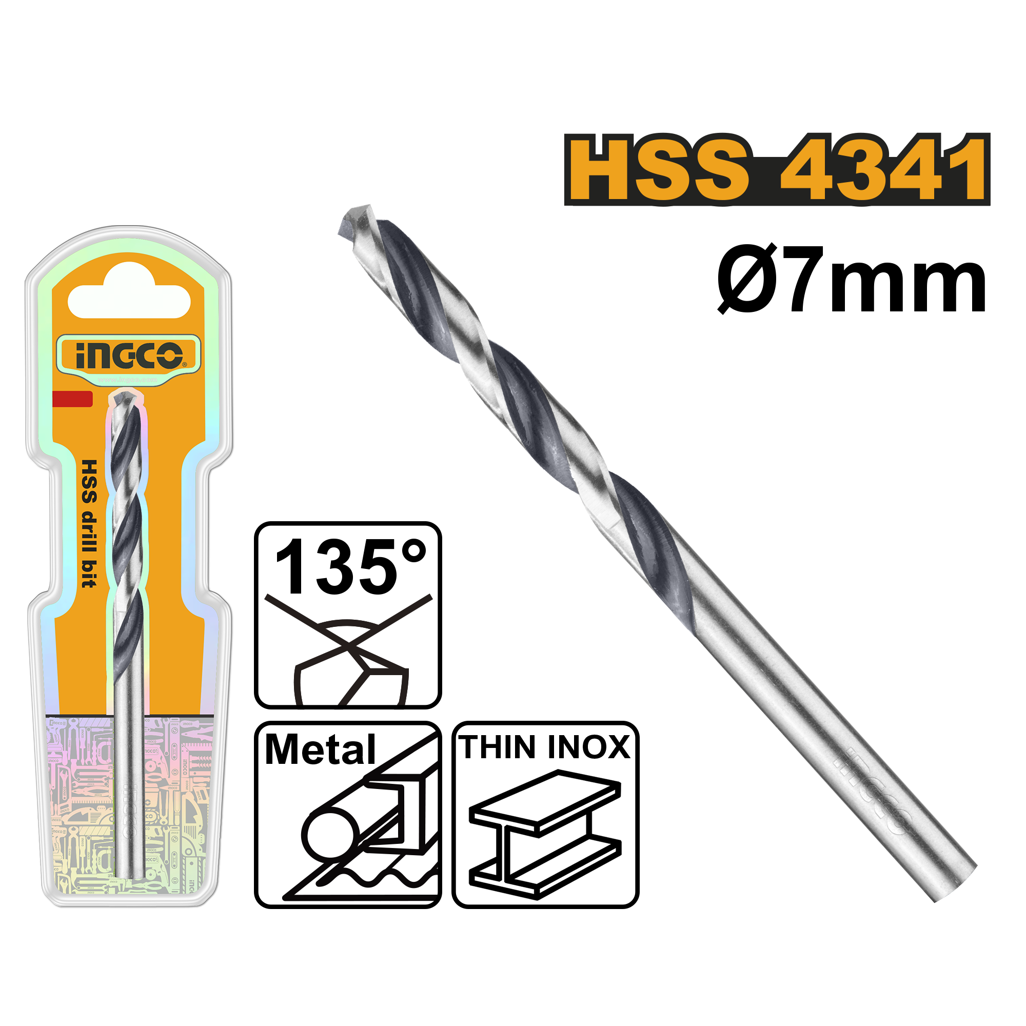 Ingco by Winland 1PC/2PCS SET 4341 HSS Impact Drill / Drilling Bit Sold Per Set ING-HT